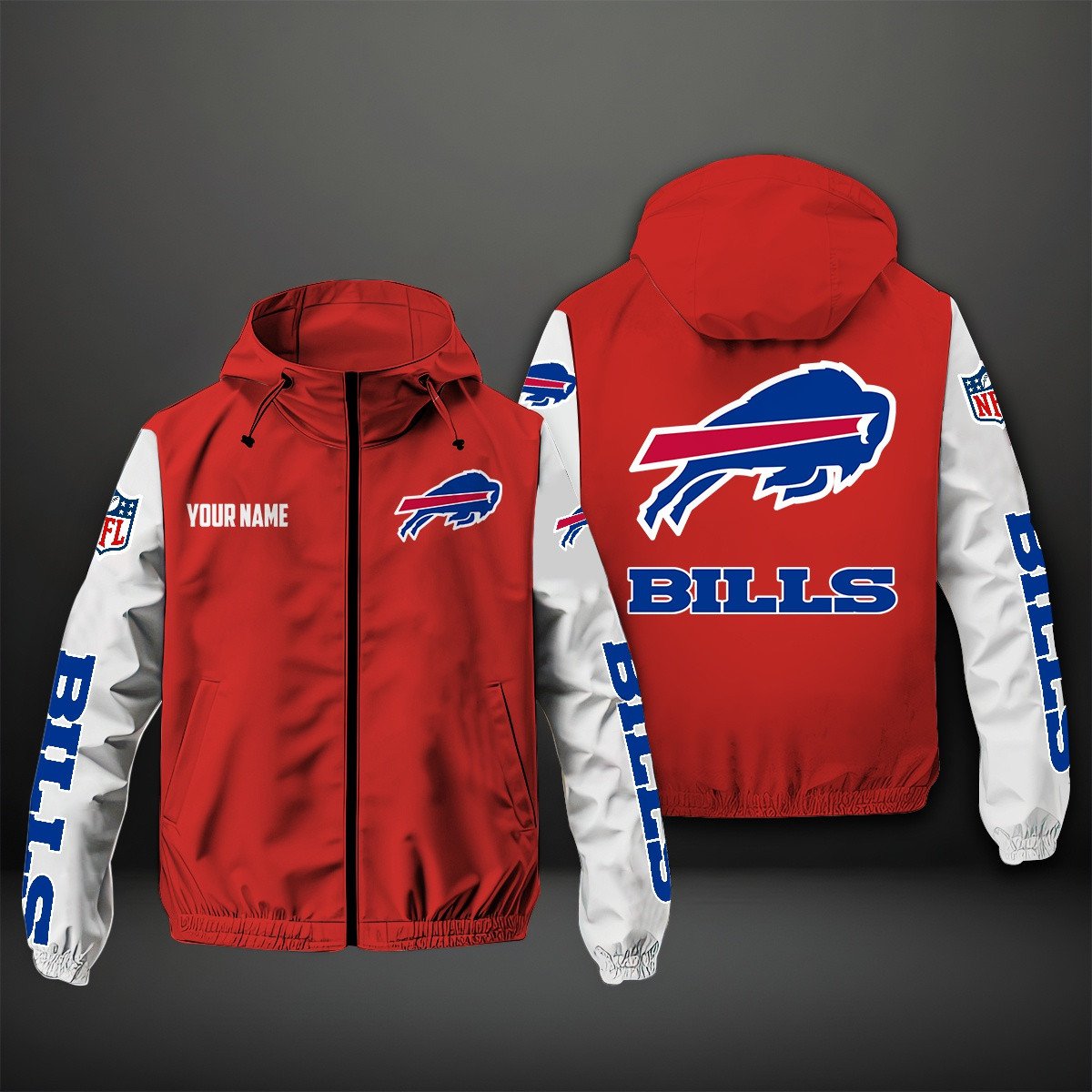 Buffalo Bills NFL Personalized Windbreaker Jacket For Fan