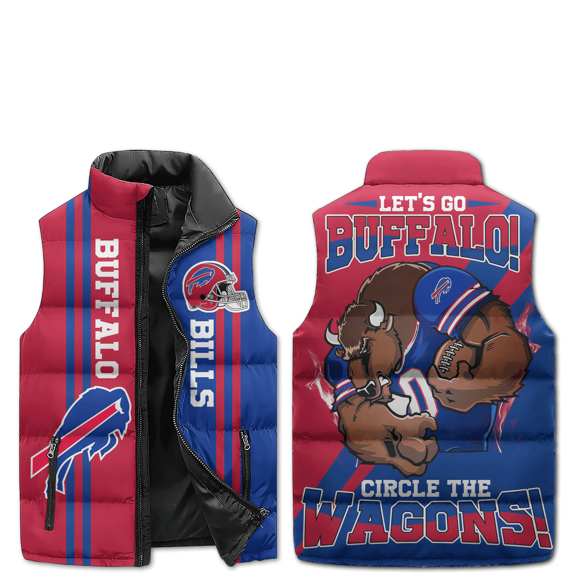 Buffalo Bills NFL Sleeveless Puffer Jacket