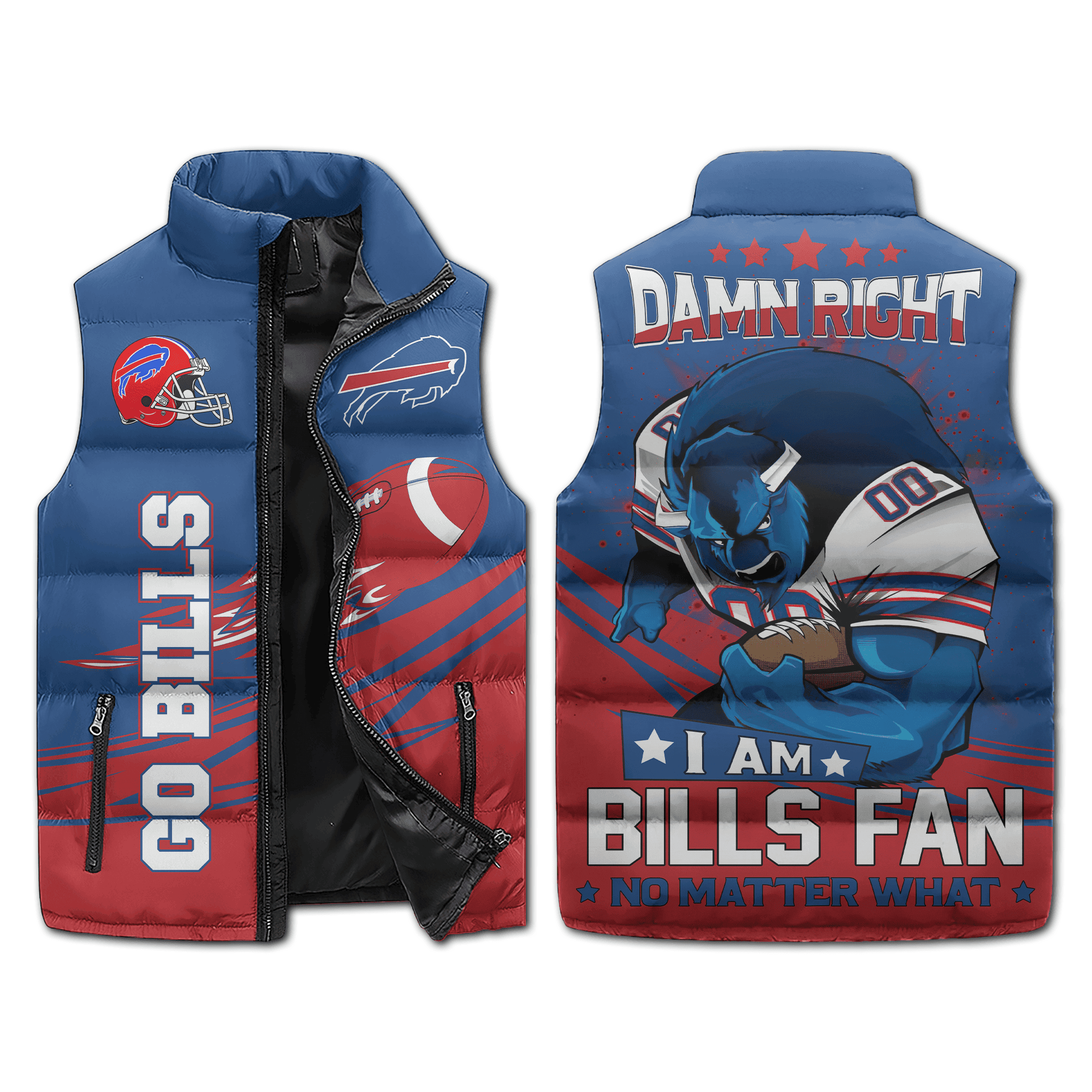 Buffalo Bills NFL Sleeveless Puffer Jacket