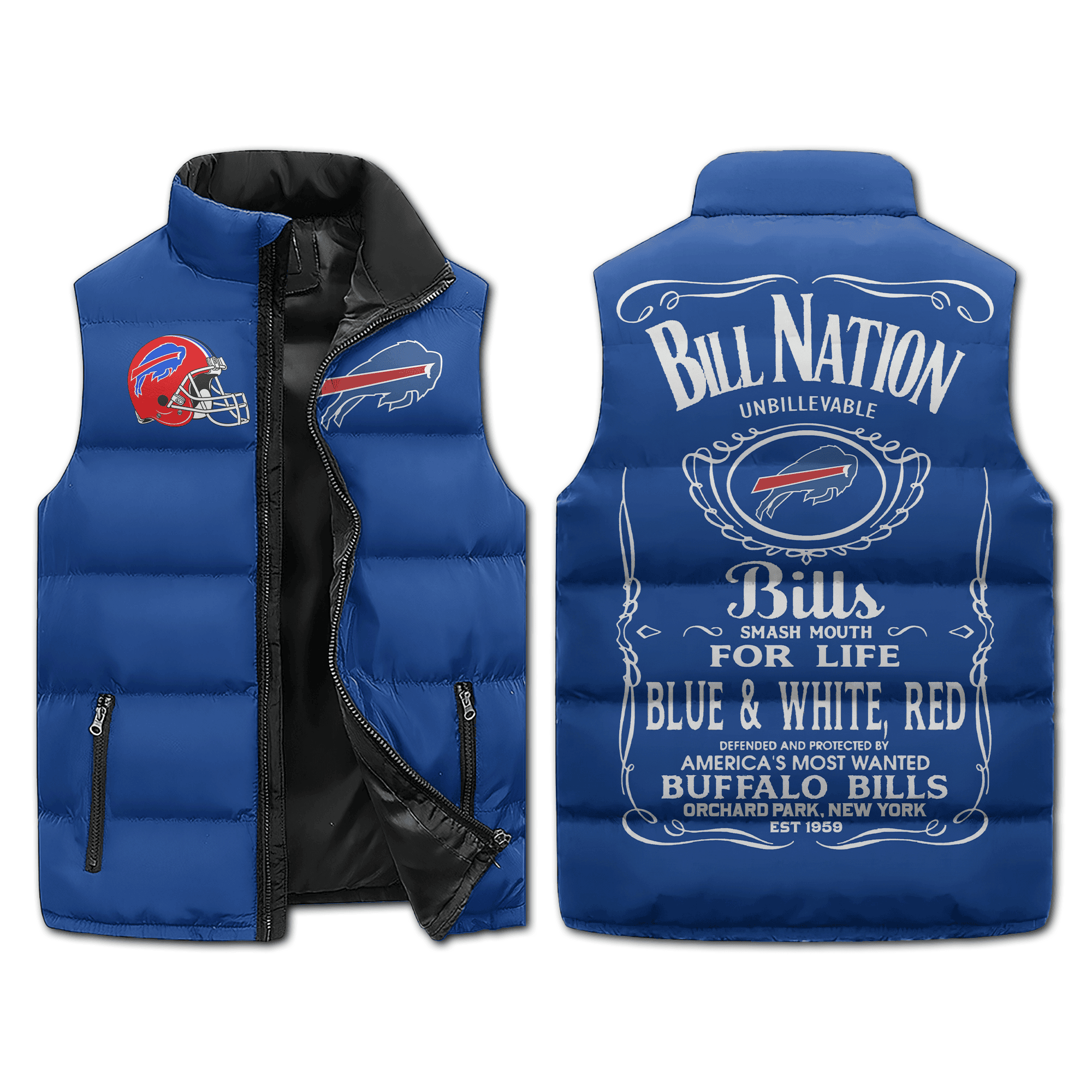 Buffalo Bills NFL Sleeveless Puffer Jacket