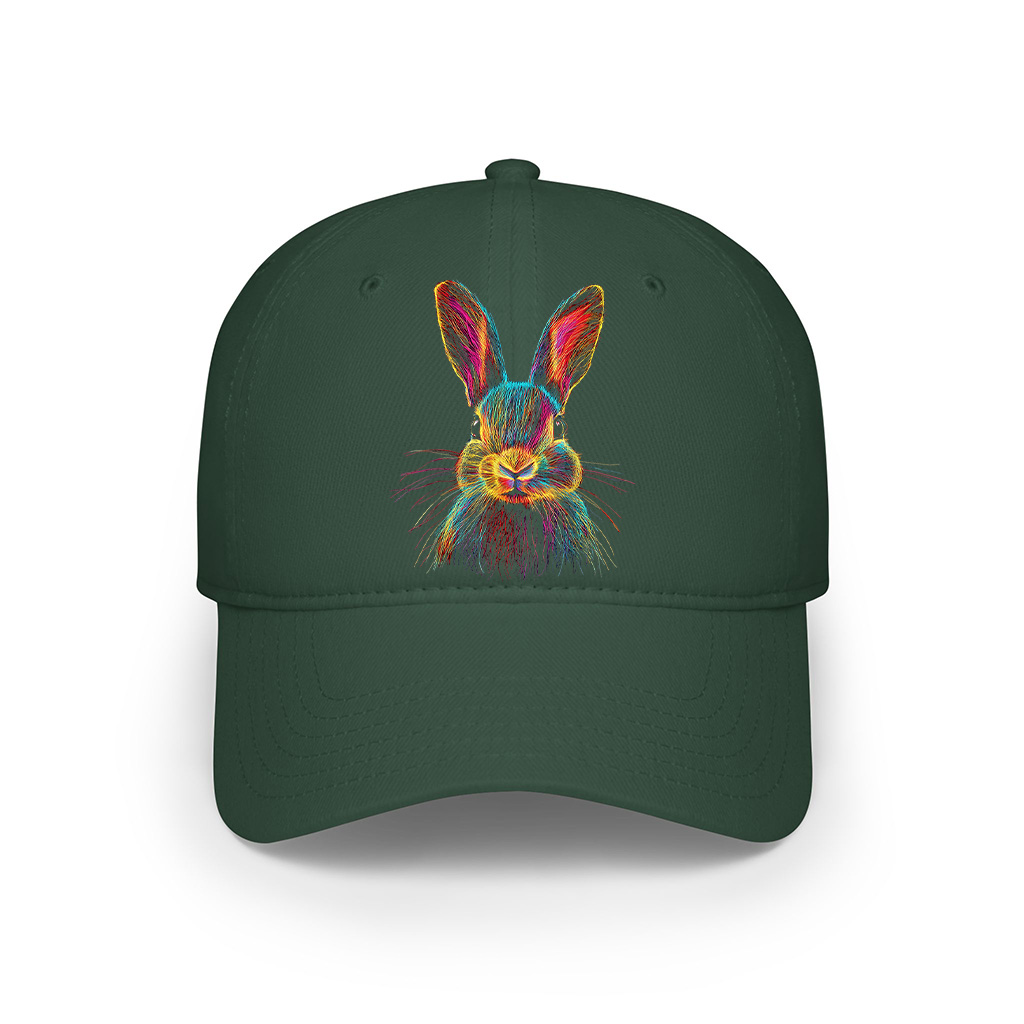 Bunny Abstract Colorful Art Graphic Cap - Image 4