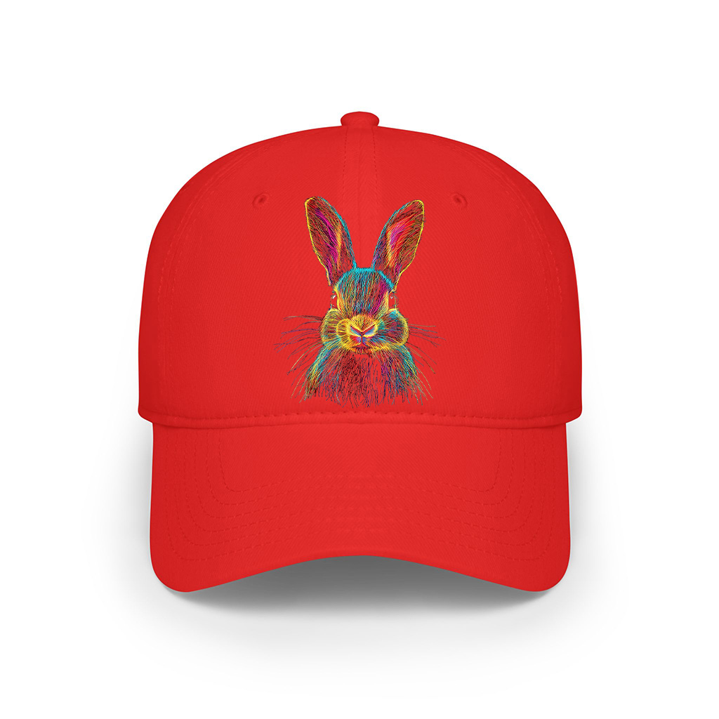 Bunny Abstract Colorful Art Graphic Cap - Image 7
