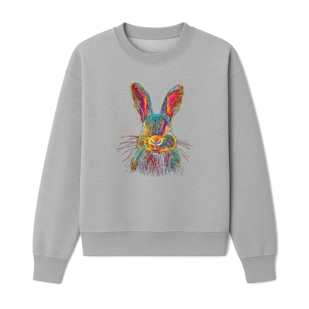 Bunny Abstract Colorful Art Graphic Sweatshirts - Image 4
