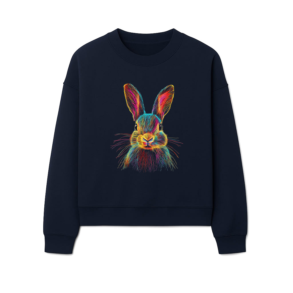 Bunny Abstract Colorful Art Graphic Sweatshirts - Image 5