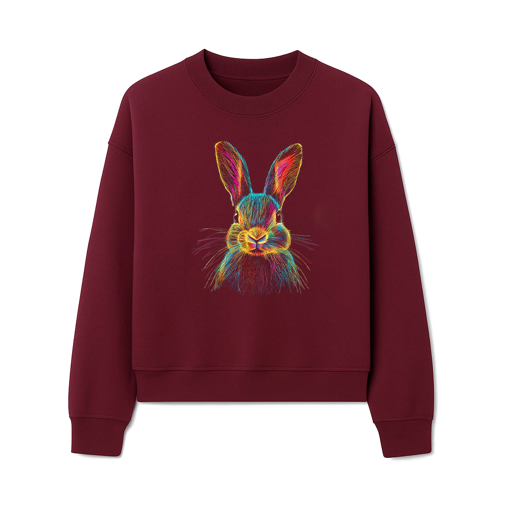 Bunny Abstract Colorful Art Graphic Sweatshirts - Image 6