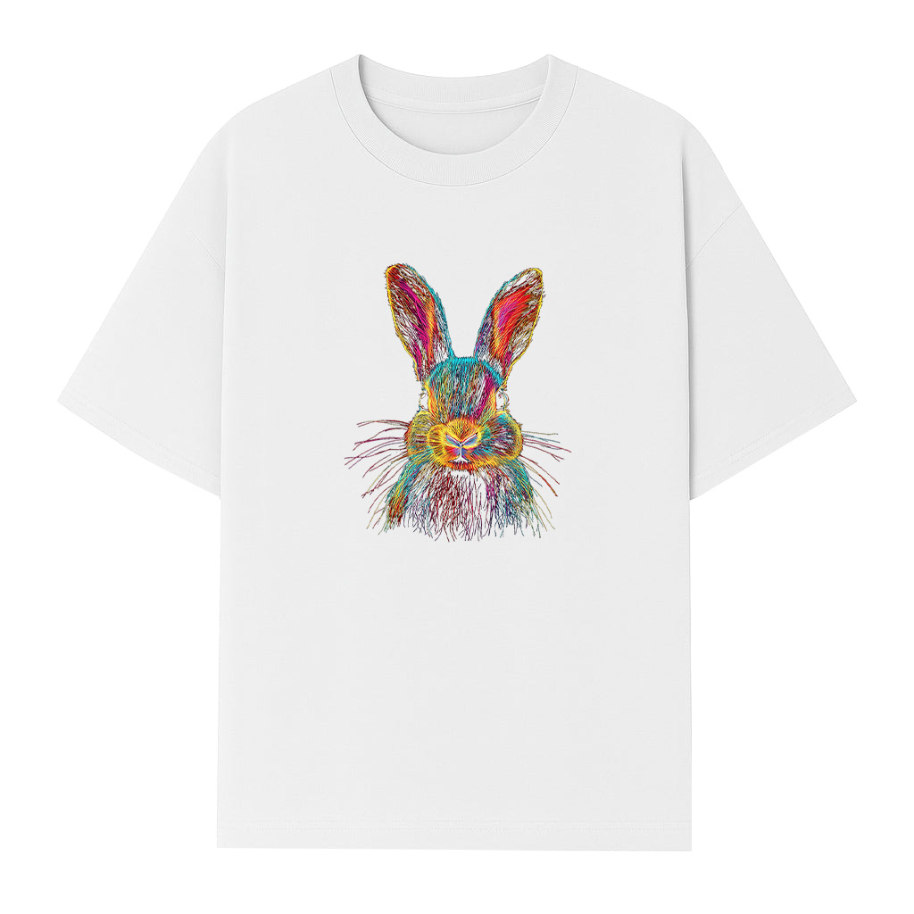 Bunny Abstract Colorful Art Graphic T-Shirt