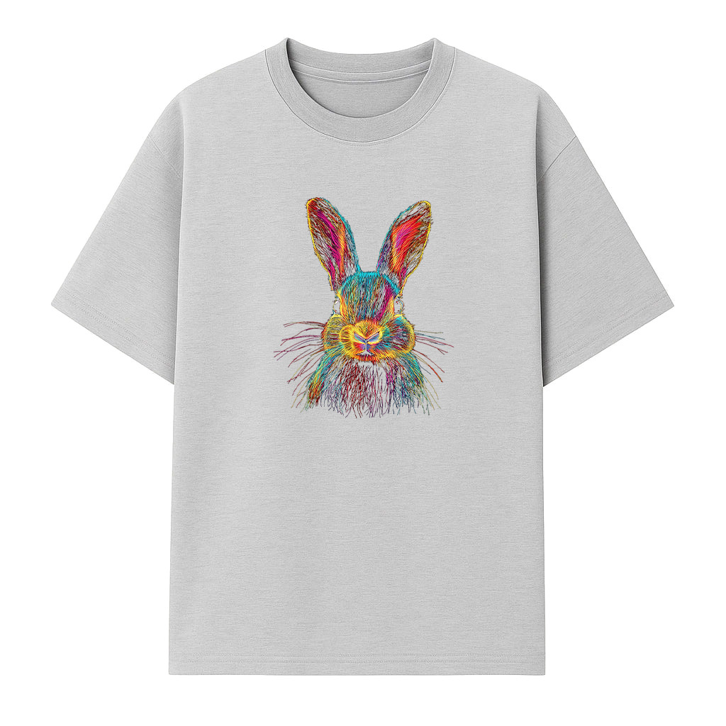 Bunny Abstract Colorful Art Graphic T-Shirt - Image 4