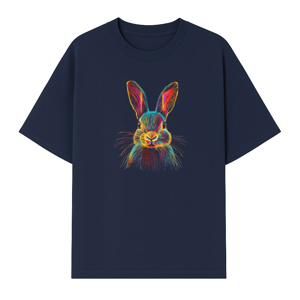 Bunny Abstract Colorful Art Graphic T-Shirt - Image 5