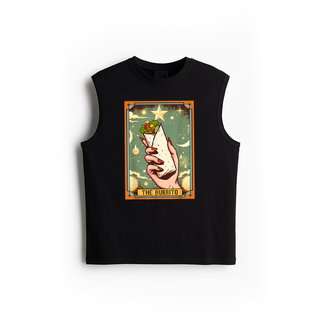 Burrito Lover Mexican Fiesta Siesta The Burrito Tarot Card Tank Top