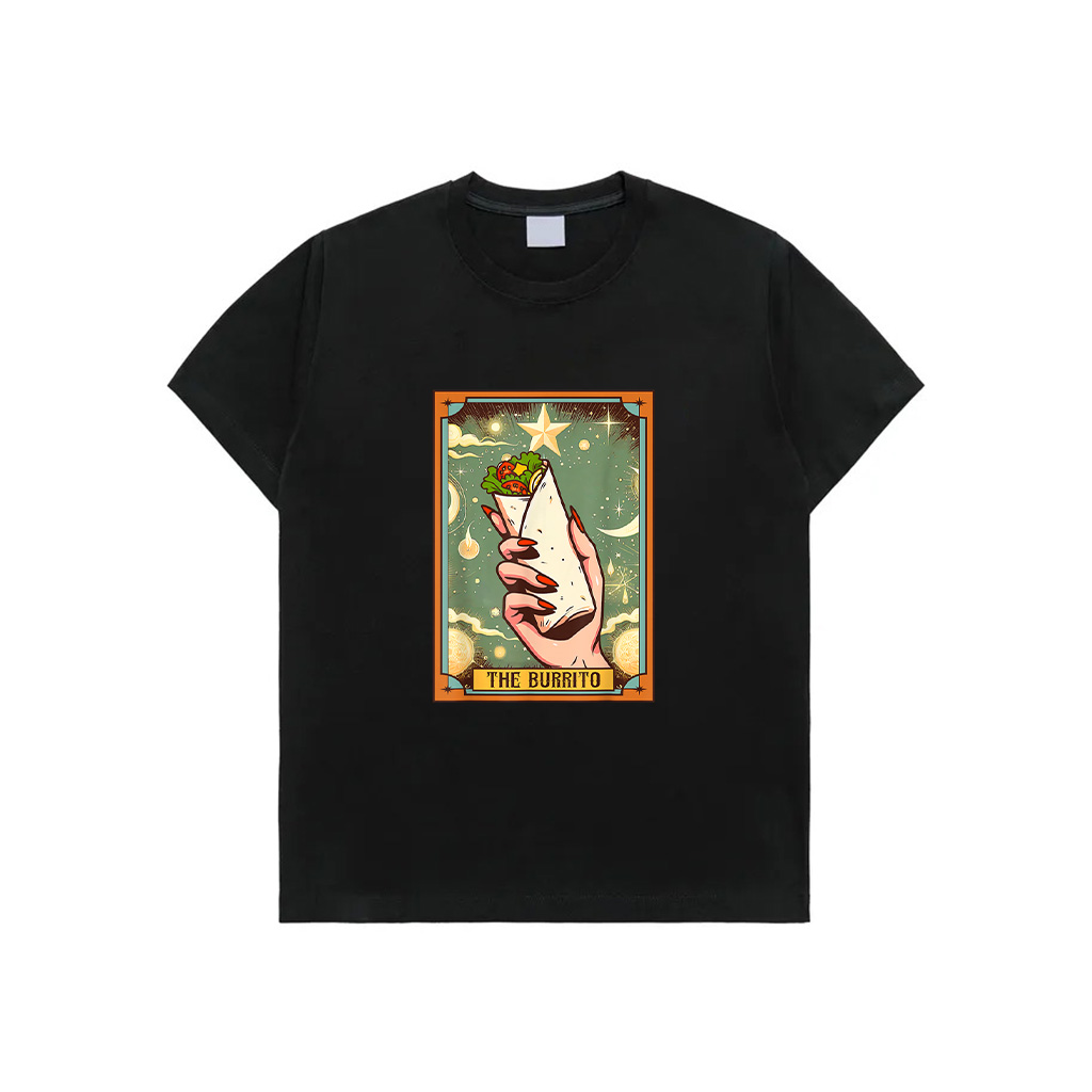 Burrito Lover Mexican Fiesta Siesta The Burrito Tarot Card T-Shirt