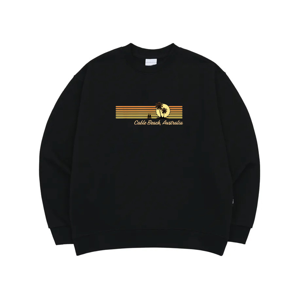 Cable Beach, Australia Vintage 80S Palm Trees Retro Sunset Sweatshirt