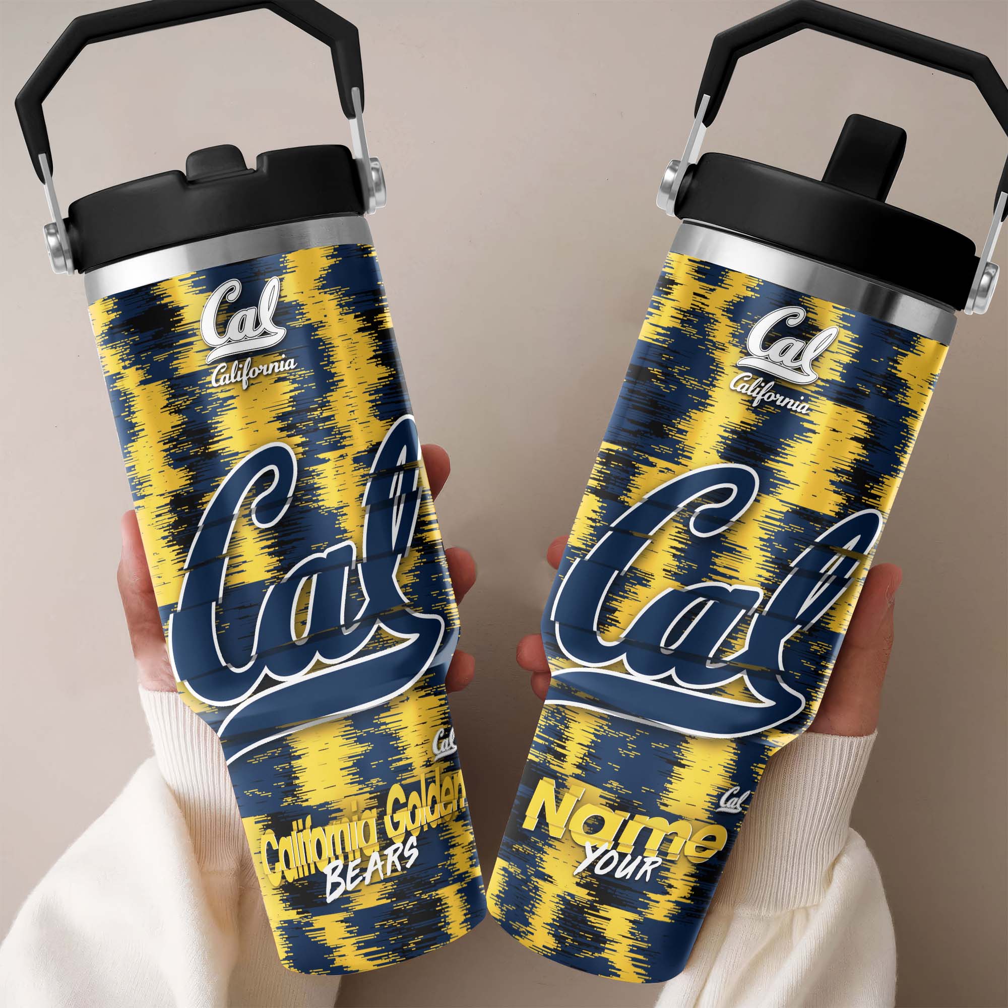 California Golden Bears Flip Straw 30Oz Tumbler Custom Your Name, Sport Flip Straw 30Oz Tumbler, Fan Gifts
