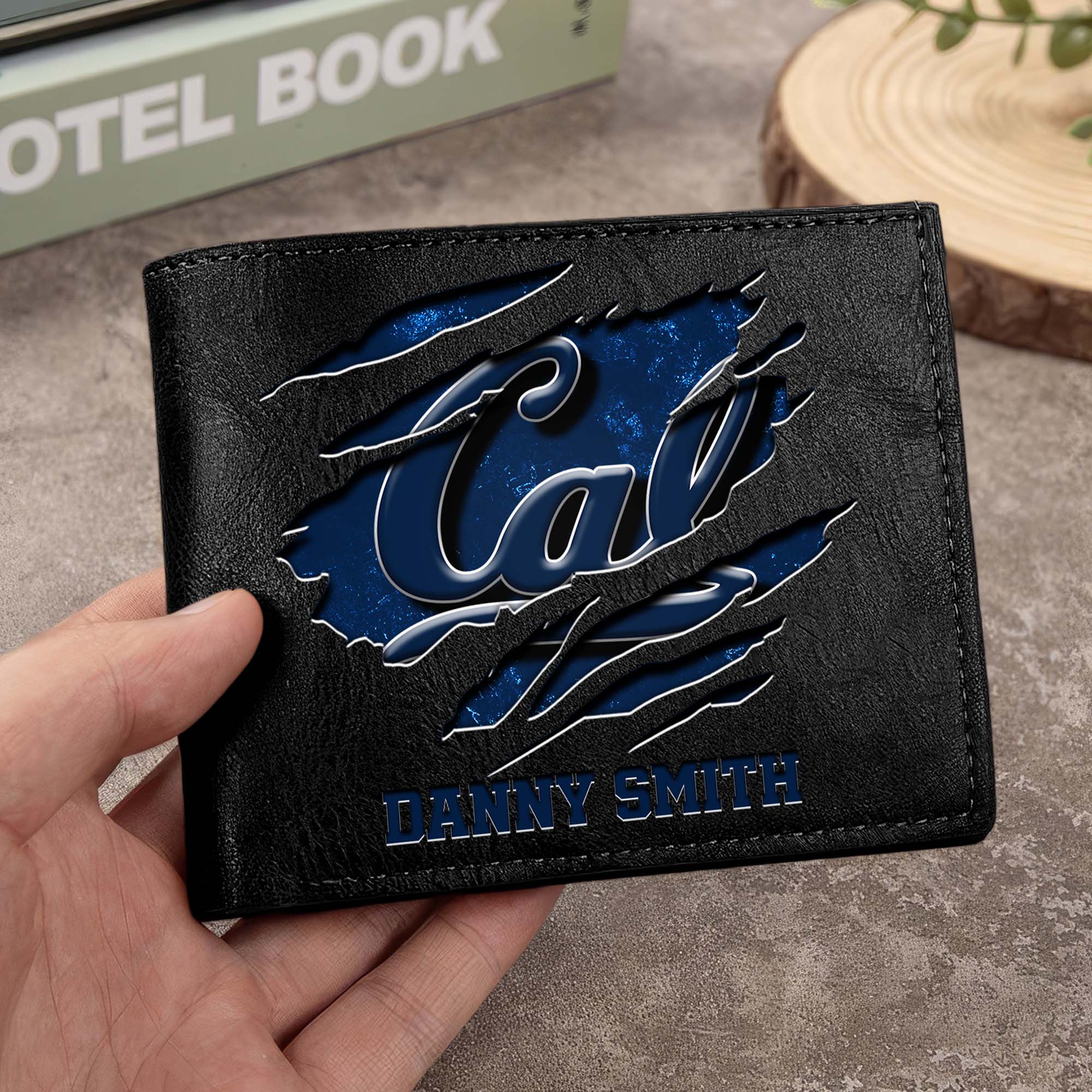 California Golden Bears Men Wallet Custom Your Name, Football Team Men Wallet For Fans, Gifts For Football Lovers