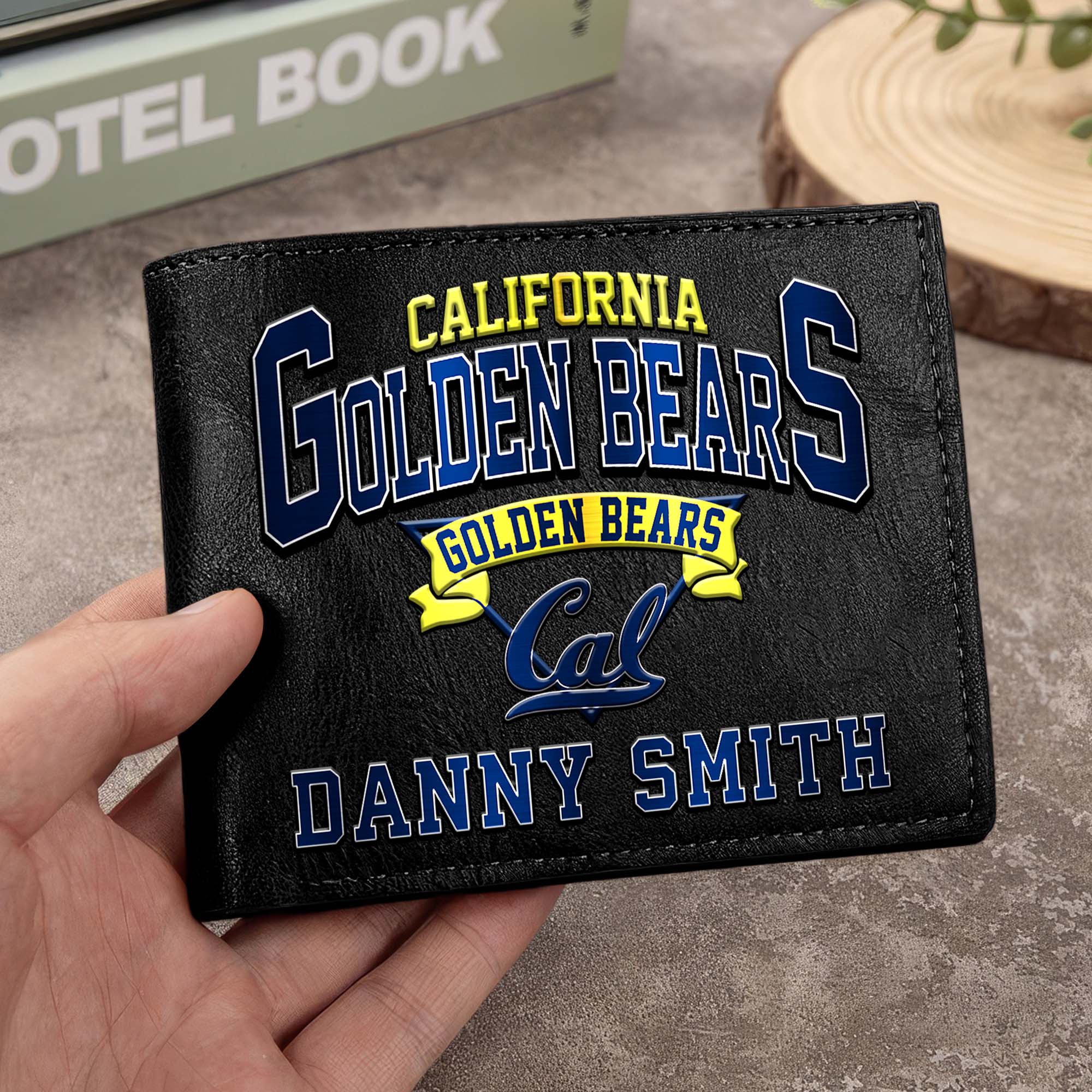 California Golden Bears Men Wallet Custom Your Name, Football Team Men Wallet For Fans, Gifts For Football Lovers