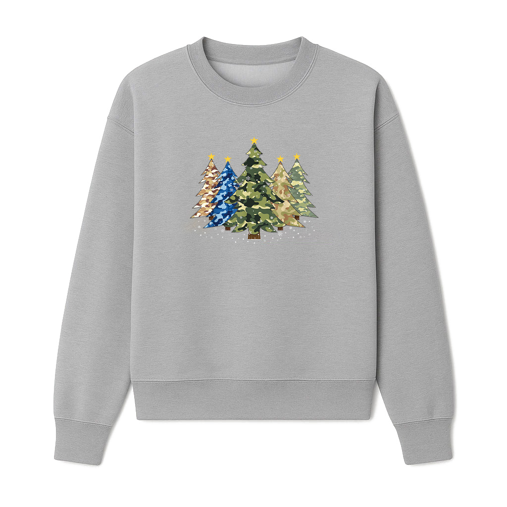 Camo Print Christmas Trees With Camouflage Print Sweatshirts 06-10-2025