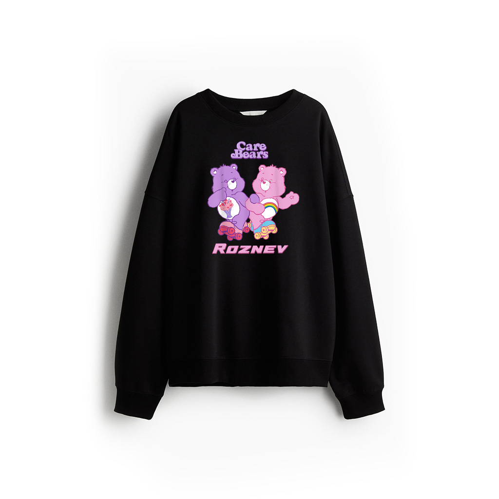Care Bears Cheer  Share Bear Vintage Roller Skates Sweatshirt 