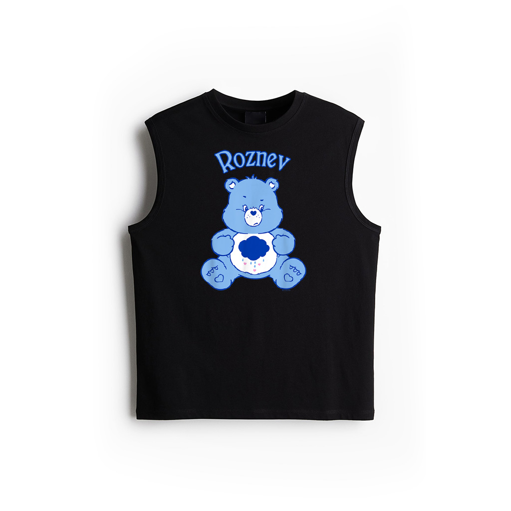 Care Bears Vintage Classic Grumpy Bear Cloudy Belly Badge Tank Top New Arrivals