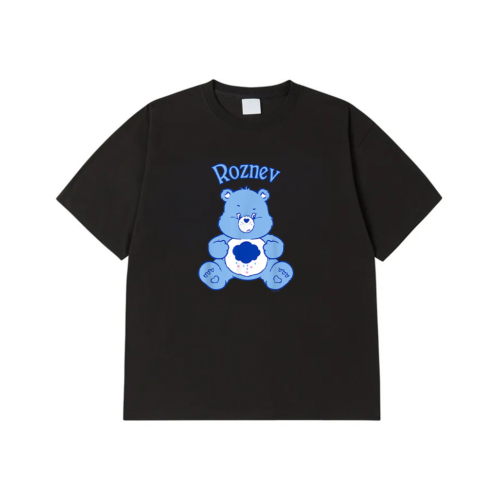 Care Bears Vintage Classic Grumpy Bear Cloudy Belly Badge T-Shirt 