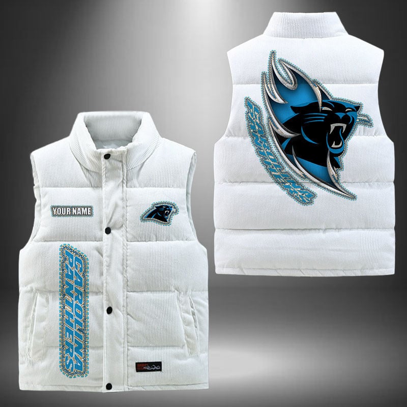 Carolina Panthers NFL Personalized Puffer Jacket For Fan