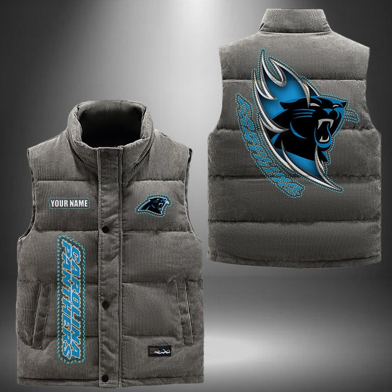 Carolina Panthers NFL Personalized Puffer Jacket For Fan