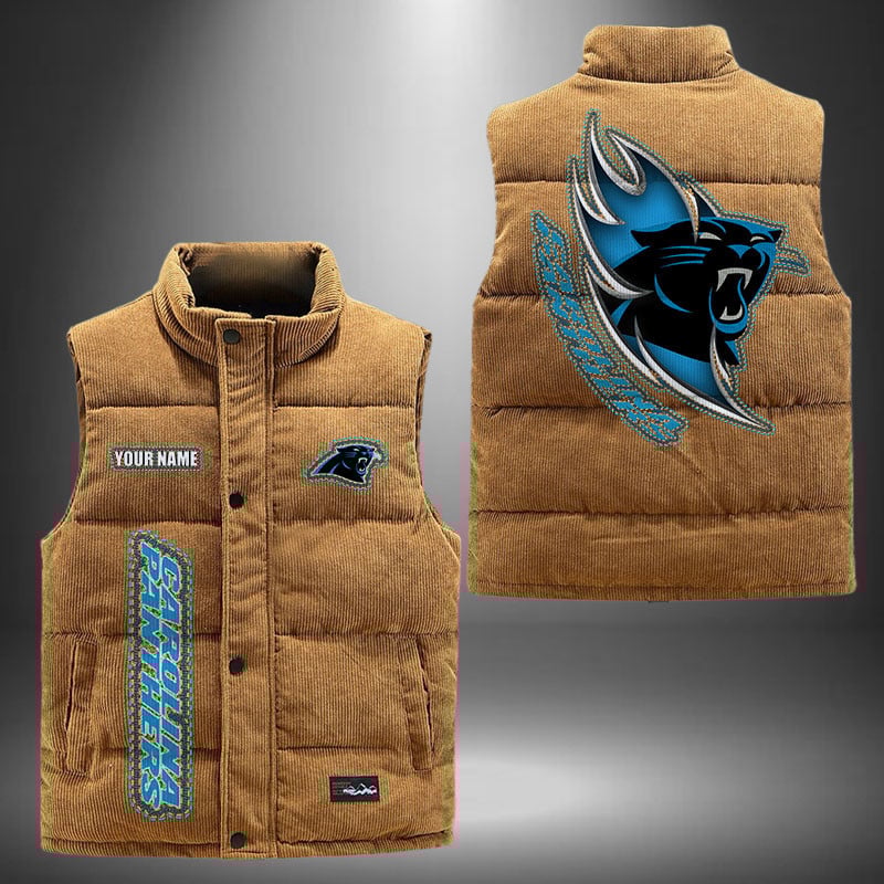 Carolina Panthers NFL Personalized Puffer Jacket For Fan