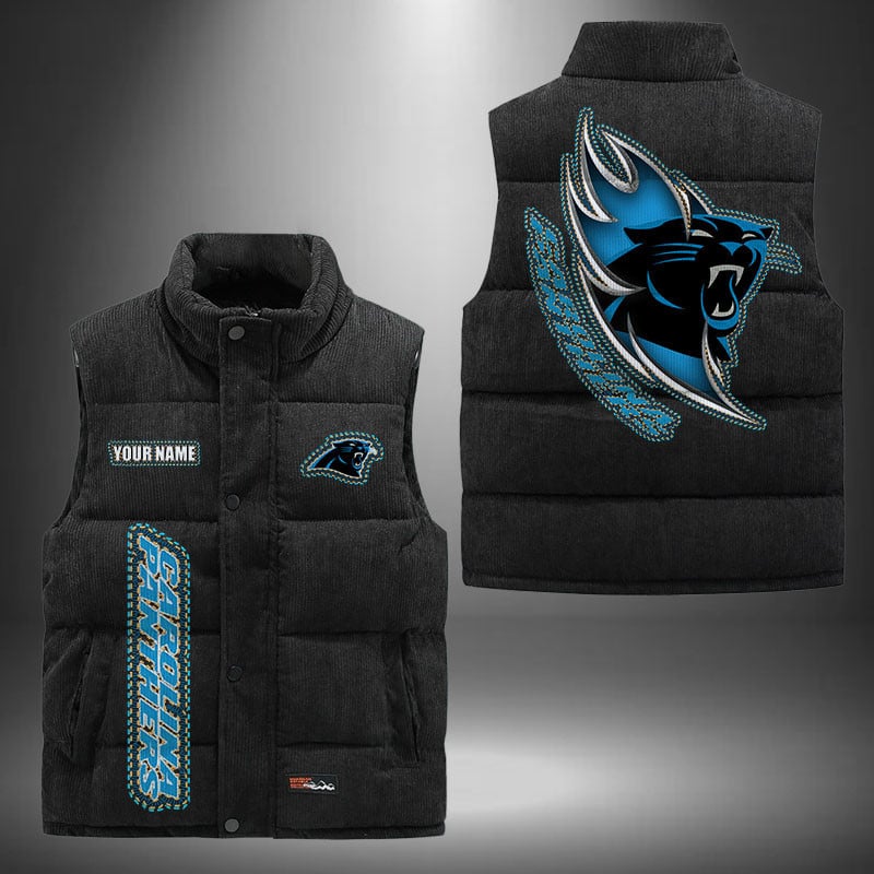 Carolina Panthers NFL Personalized Puffer Jacket For Fan