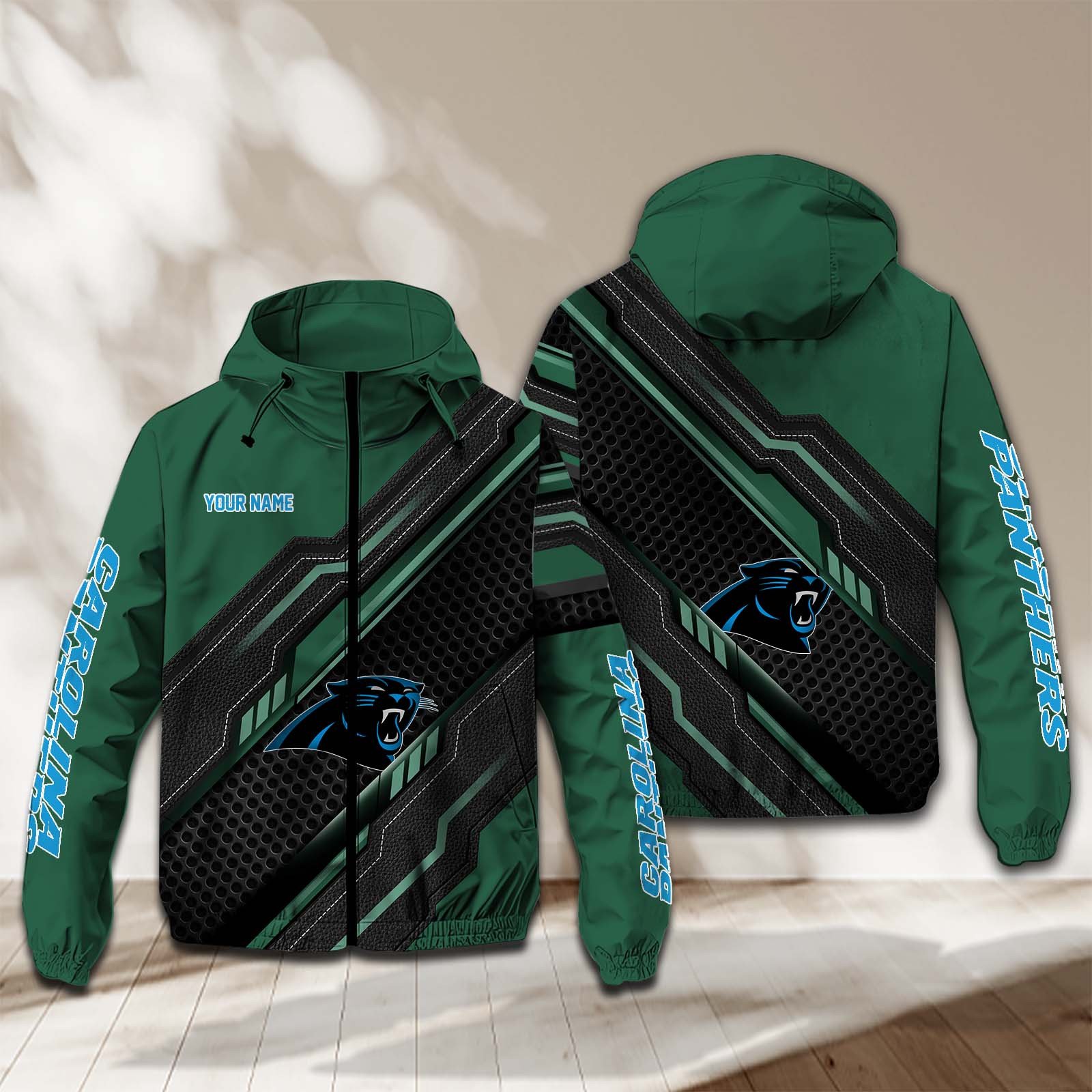 Carolina Panthers NFL Personalized Windbreaker Jacket For Fan
