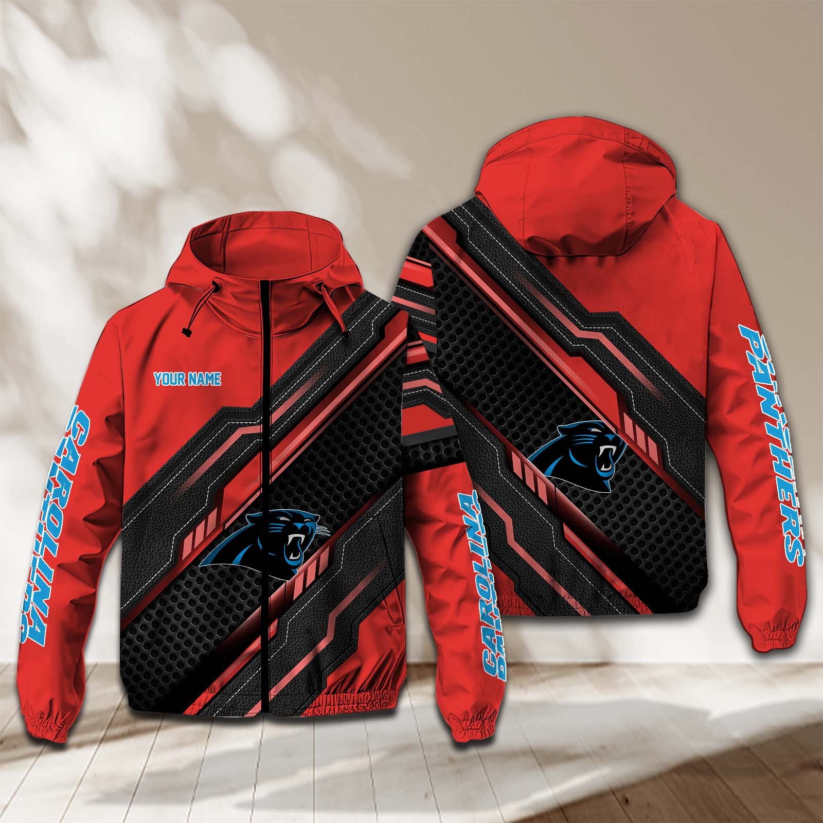 Carolina Panthers NFL Personalized Windbreaker Jacket For Fan
