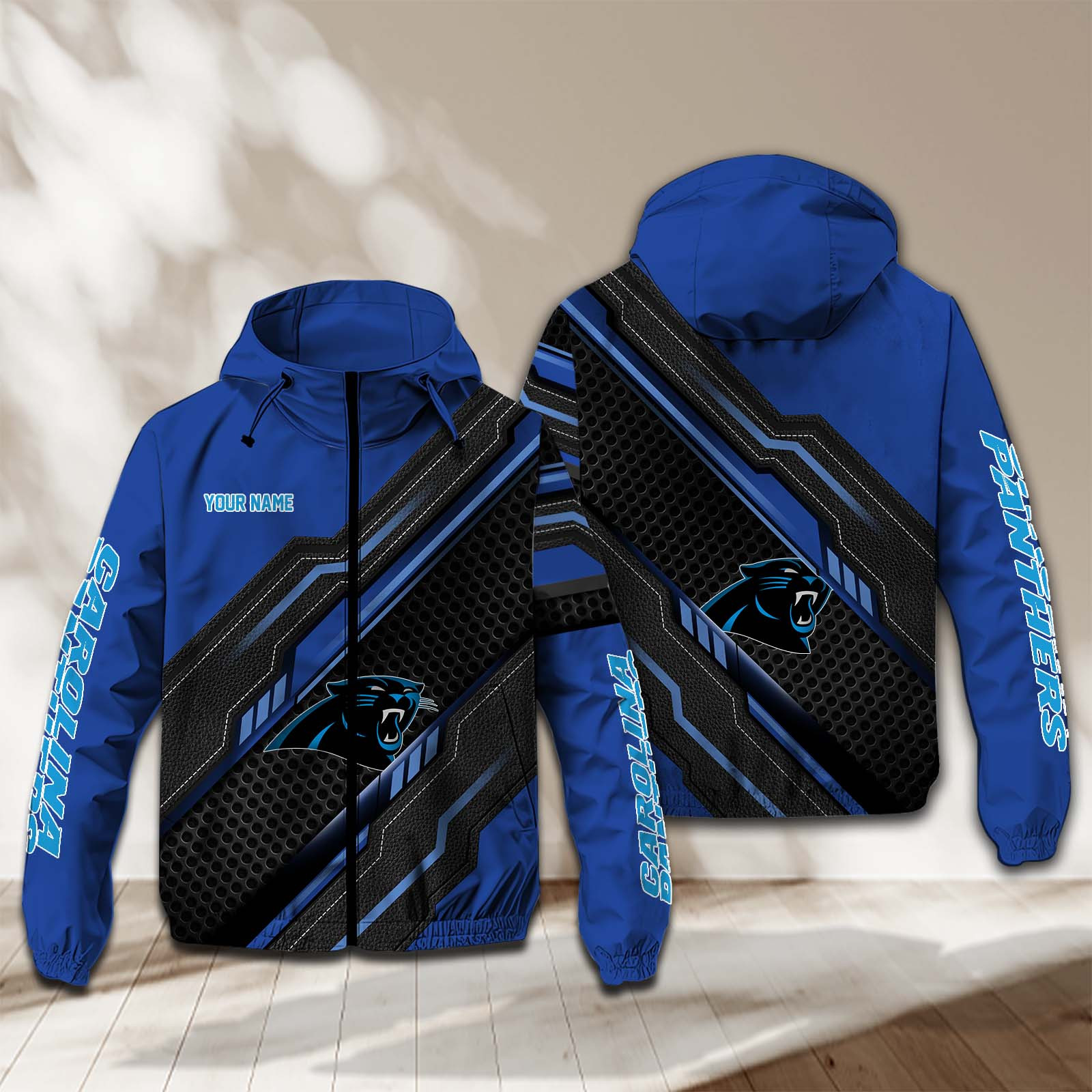 Carolina Panthers NFL Personalized Windbreaker Jacket For Fan