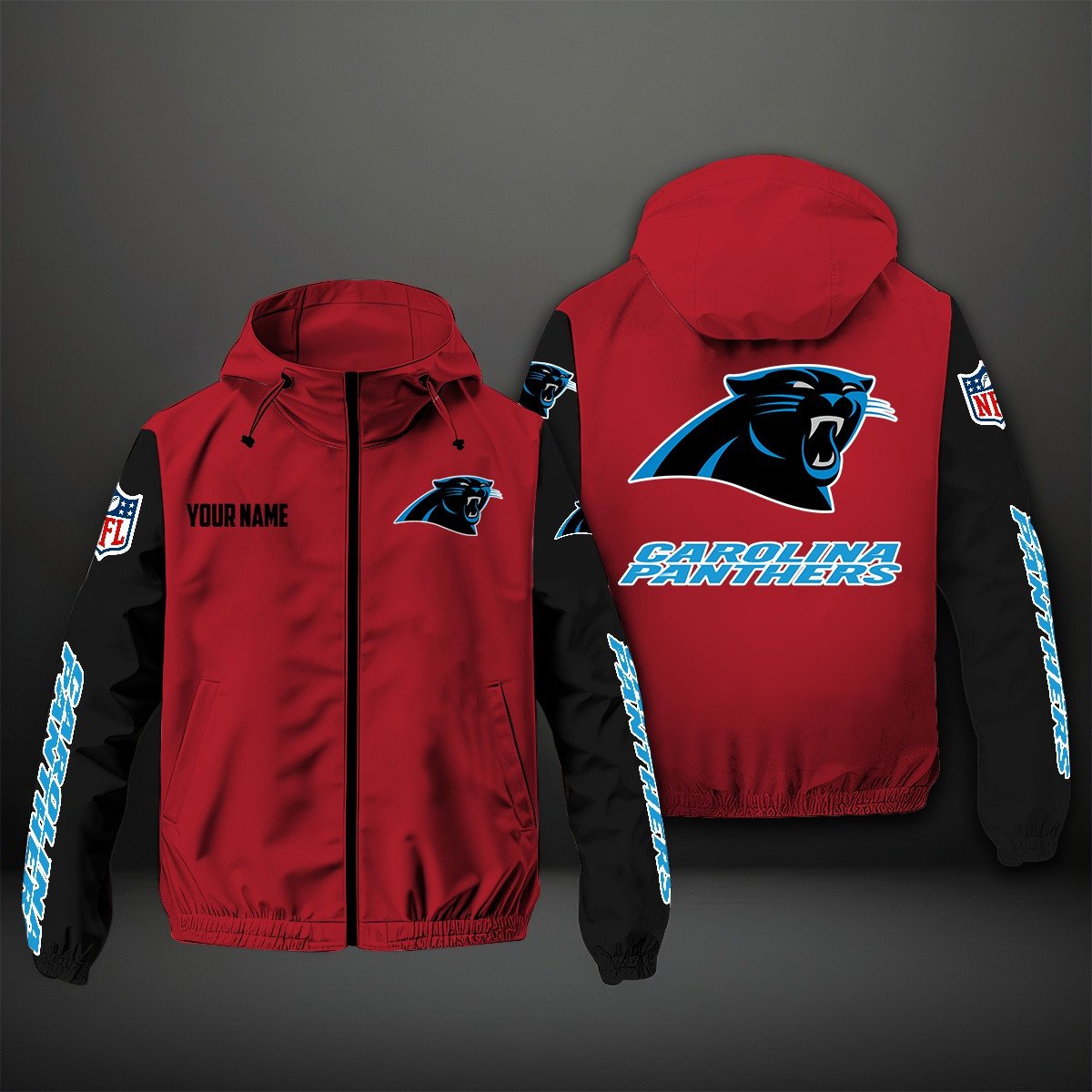 Carolina Panthers NFL Personalized Windbreaker Jacket For Fan