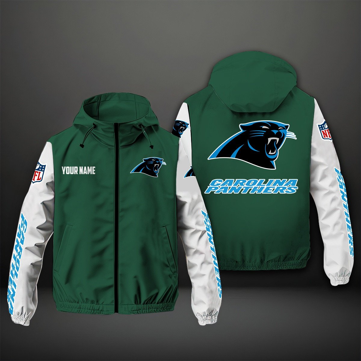 Carolina Panthers NFL Personalized Windbreaker Jacket For Fan