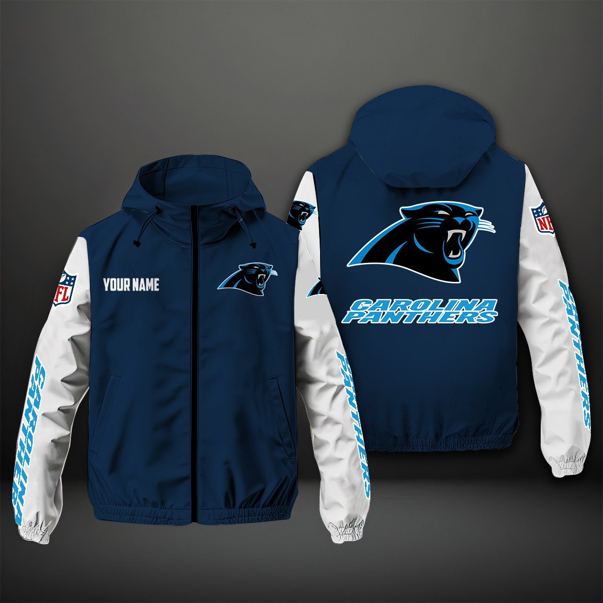 Carolina Panthers NFL Personalized Windbreaker Jacket For Fan