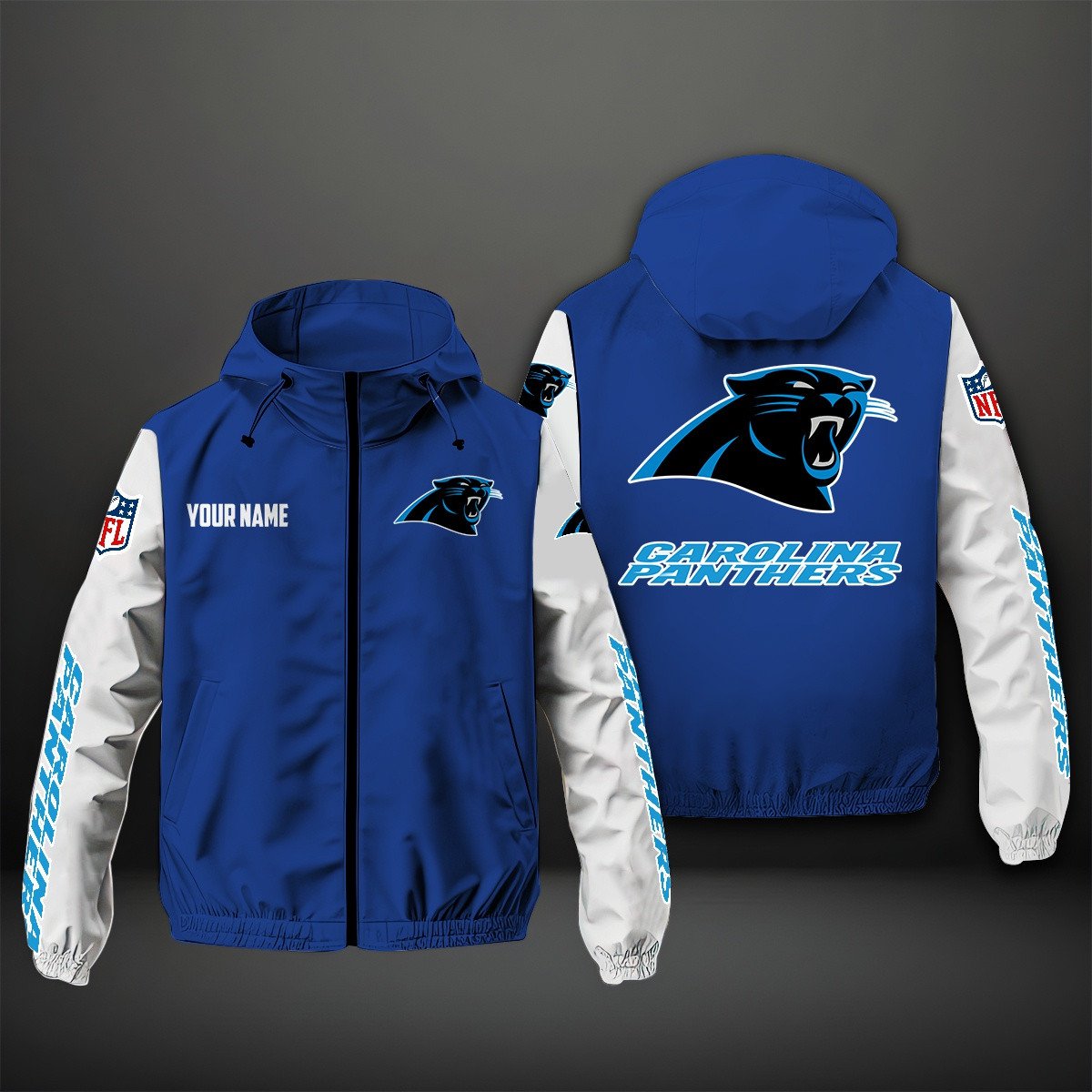 Carolina Panthers NFL Personalized Windbreaker Jacket For Fan