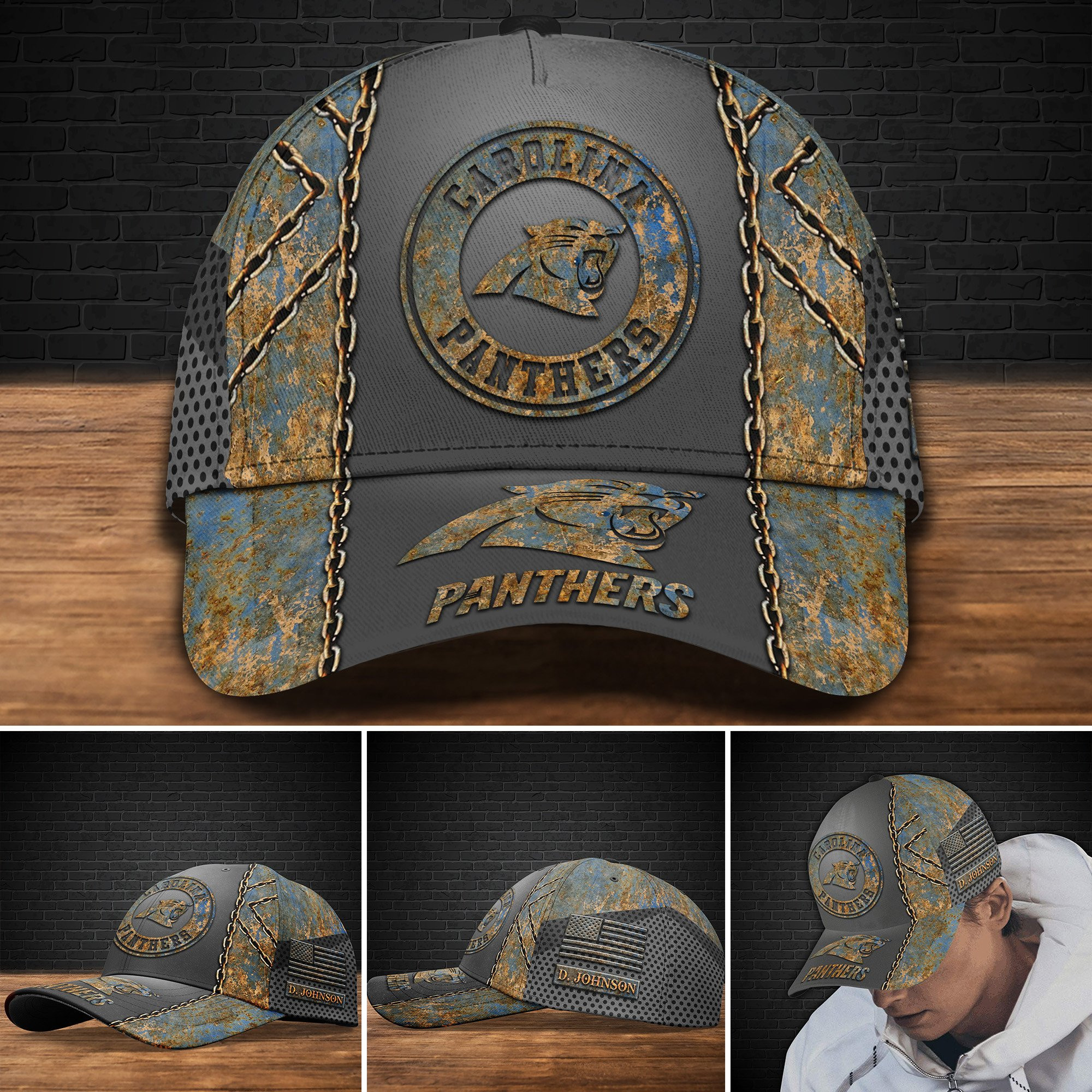 Carolina Panthers Personalized Classic Cap BB11