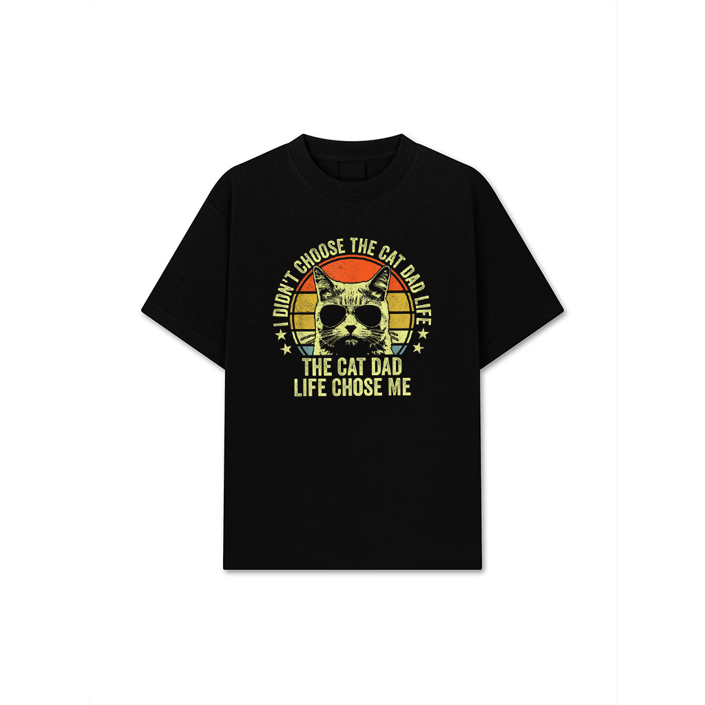 Cat Dad Shirt For Men Funny Cat Daddy Father's Day Cat Dad T-Shirt