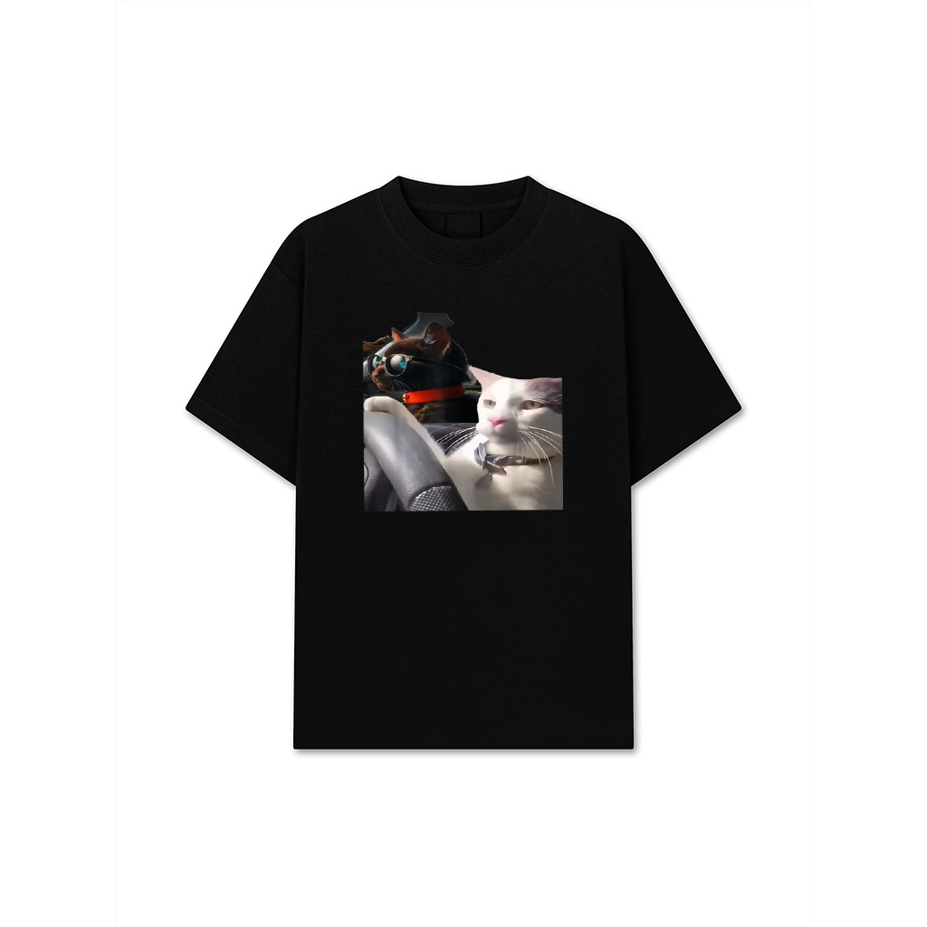Cat Driving Meme T-Shirt