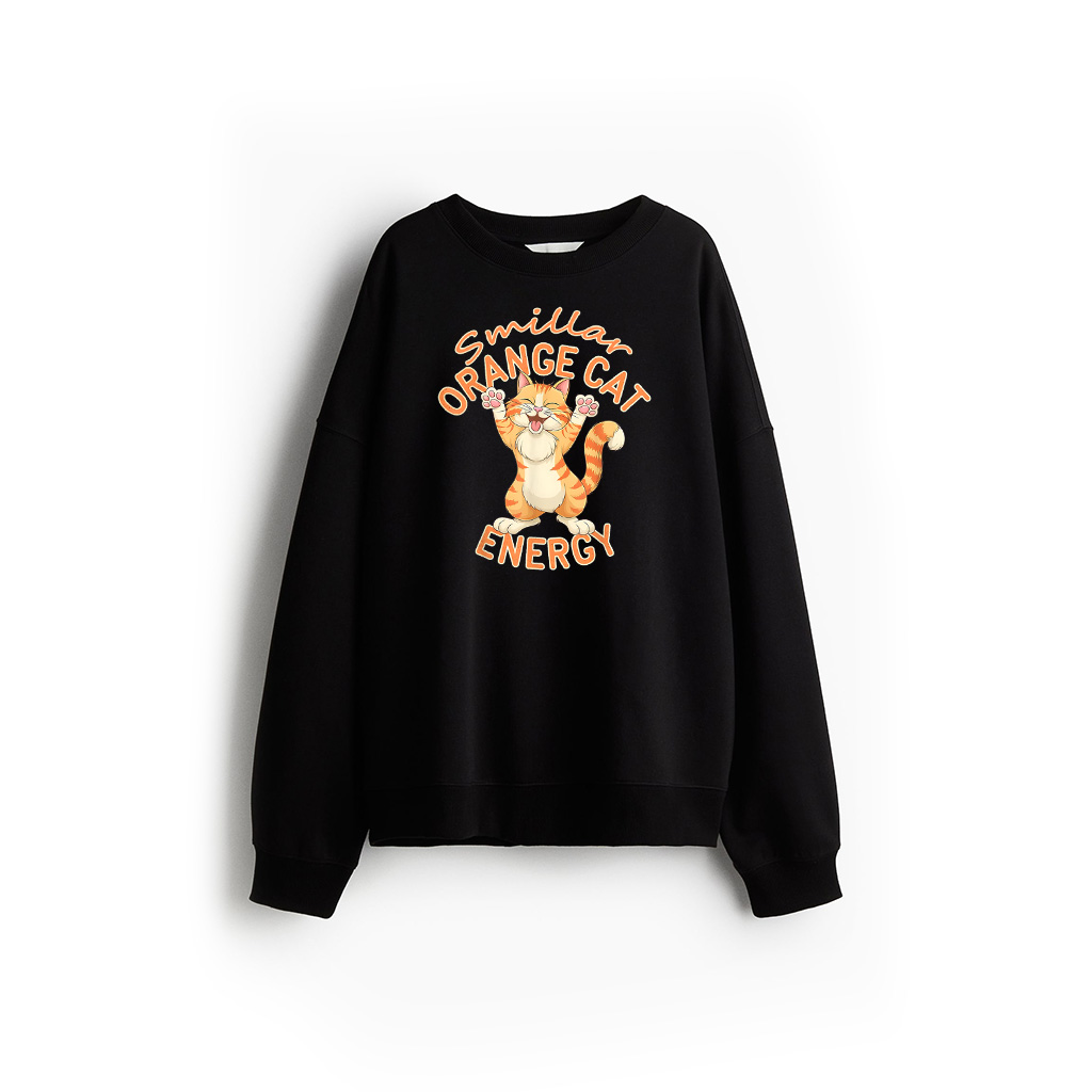 Cat Funny Cute Orange Cat Energy Lover Sweatshirt
