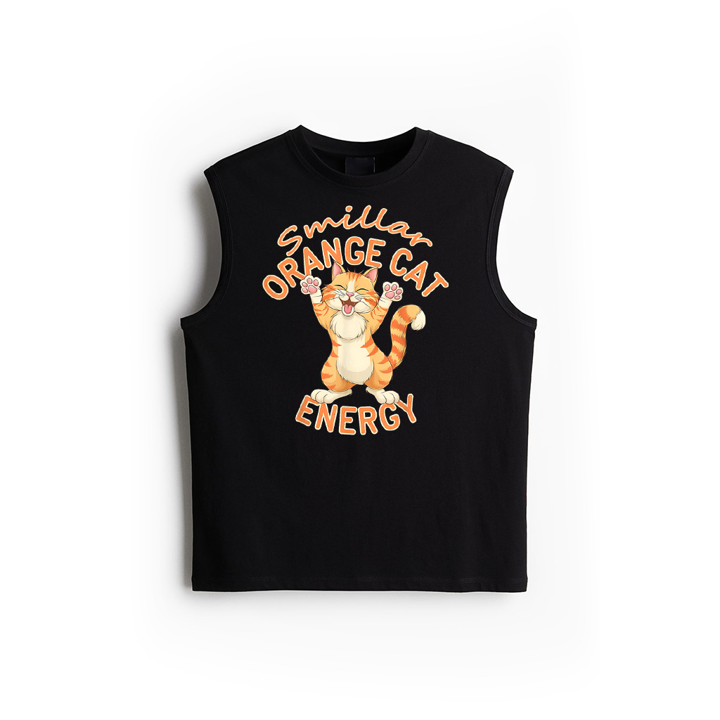 Cat Funny Cute Orange Cat Energy Lover Tank Top