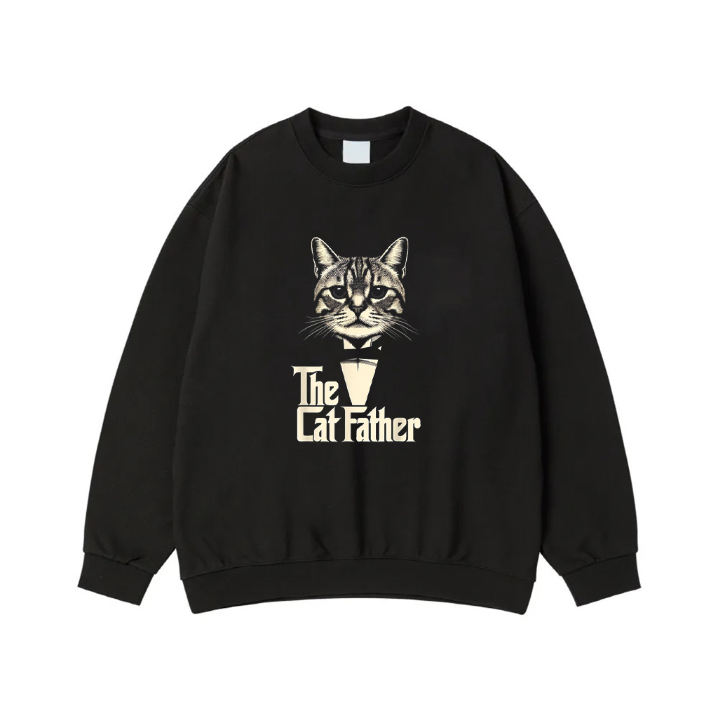 Cat Lover Gifts Funny The Catfather Mens Cat Dad Sweatshirt