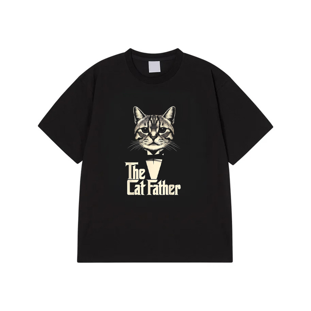 Cat Lover Gifts Funny The Catfather Mens Cat Dad T-Shirt