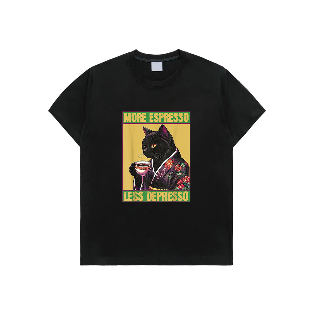 Cat More Espresso Less Depresso T-Shirt