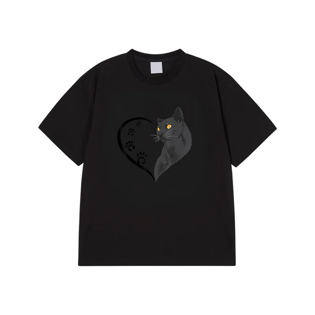 CaT-Shirt CaT-Shirts For Women Girls Kids Cute Heart Cat Mom T-Shirt