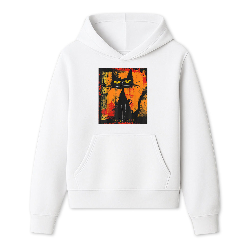 Cat Stylish Abstract Graffiti Art Design Hoodie