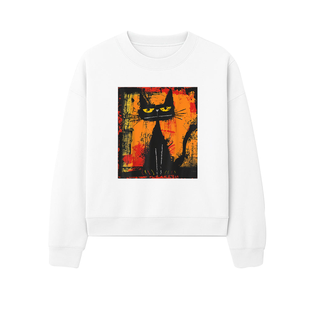 Cat Stylish Abstract Graffiti Art Design Sweatshirts