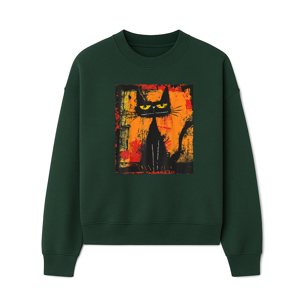 Cat Stylish Abstract Graffiti Art Design Sweatshirts - Image 3