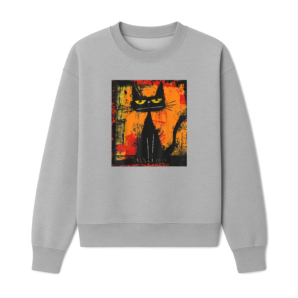 Cat Stylish Abstract Graffiti Art Design Sweatshirts - Image 4