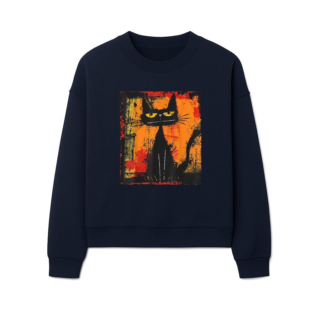 Cat Stylish Abstract Graffiti Art Design Sweatshirts - Image 5