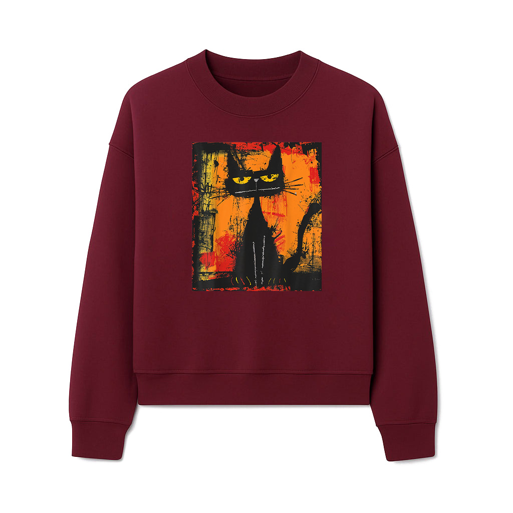 Cat Stylish Abstract Graffiti Art Design Sweatshirts - Image 6