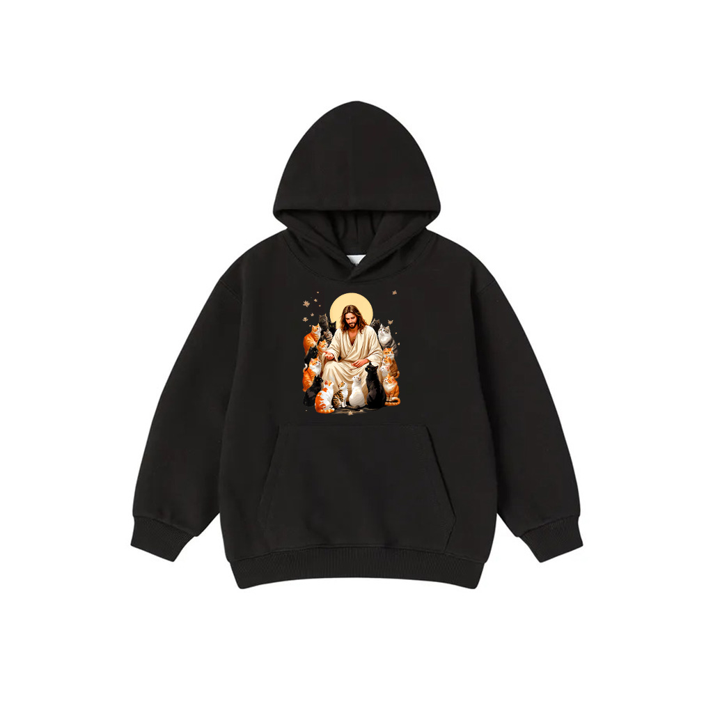 Cats Jesus Christ Tee Kitty Lover Bible Reader Christian Hoodie