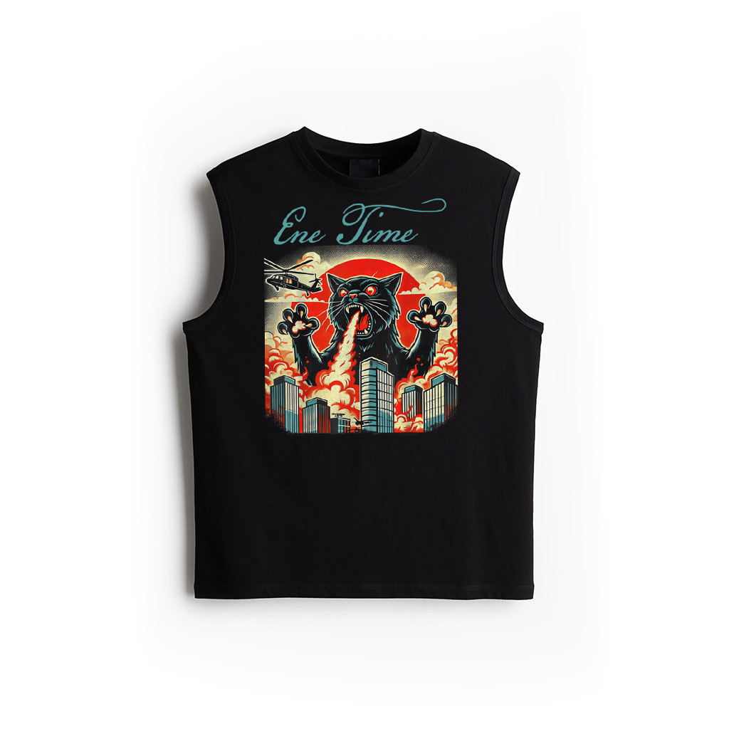 Catzilla Cat Japanese Art Funny Cat Gifts Tank Top
